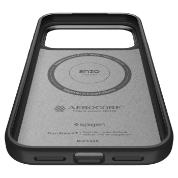 Maska Spigen Enzo Aramid "T" MagSafe za iPhone 17 Pro Max crna