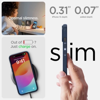 Maska SPIGEN Liquid Air za IPHONE 15 navy blue