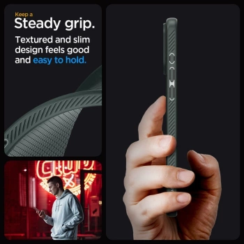 Maska SPIGEN Liquid Air za IPHONE 15 PRO MAX abyss
green