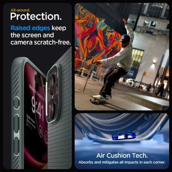 Maska SPIGEN Liquid Air za IPHONE 15 PRO MAX abyss
green