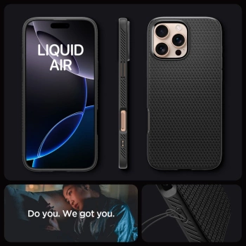 Maska SPIGEN Liquid Air za iPhone 16 Pro Max mat crna