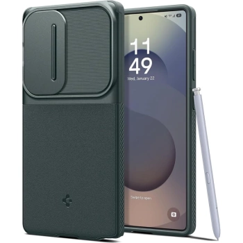 Maska SPIGEN Optik Armor Case za Samsung S25 Ultra zelena