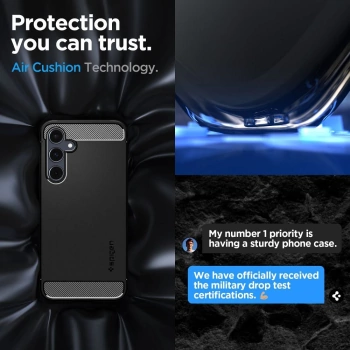 Maska SPIGEN Rugged Armor za Samsung A55 mat crna