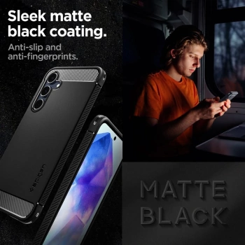 Maska SPIGEN Rugged Armor za Samsung A55 mat crna