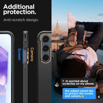 Maska SPIGEN Rugged Armor za Samsung A55 mat crna