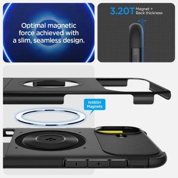 Maska SPIGEN Slim Armor komp.sa MagSafe za iPhone 16 crna