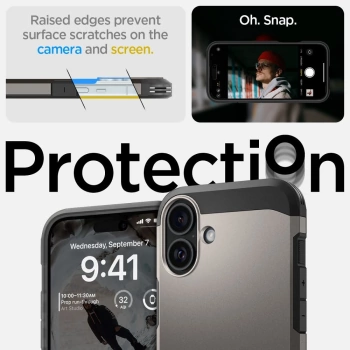 Maska SPIGEN Tough Armor komp.sa MagSafe za iPhone 16 gunmetal