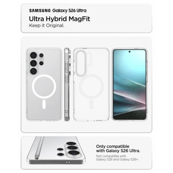 Maska Spigen Ultra Hybrid MagSafe za Samsung S26 Ultra clear bijela