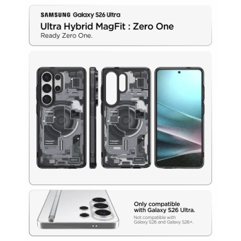 Maska Spigen Ultra Hybrid MagSafe za Samsung S26 Ultra Zero One crna