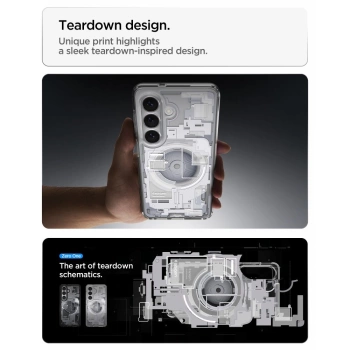 Maska Spigen Ultra Hybrid MagSafe za Samsung S26 Zero One clear bijela