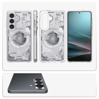 Maska Spigen Ultra Hybrid MagSafe za Samsung S26 Zero One clear bijela