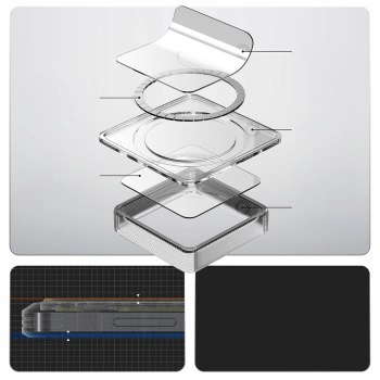 Maska Spigen Ultra Hybrid MagSafe za Samsung S26 Zero One clear bijela