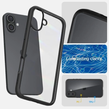 Maska SPIGEN Ultra Hybrid za iPhone 16 mat crna