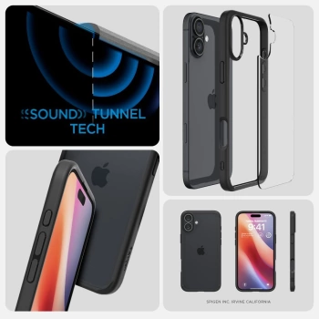 Maska SPIGEN Ultra Hybrid za iPhone 16 mat crna
