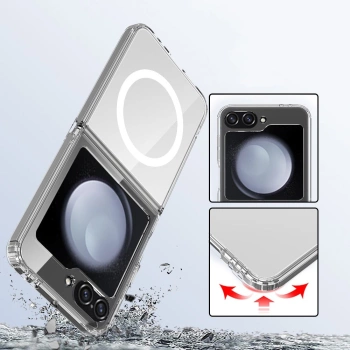Maska Tech-Protect FlexAir Hybrid MagSafe za Samsung Z Flip 6/7 FE providna