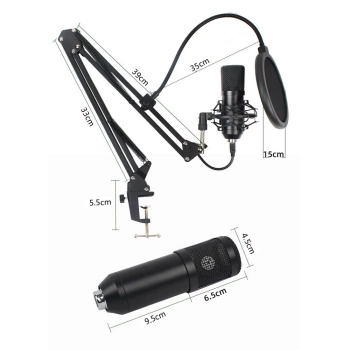 Mikrofon ART sa kondenzatorom i stalkom AC-03 crni