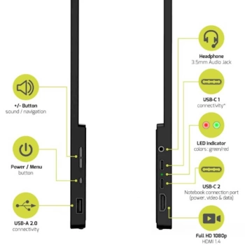 Monitor PORT FULL HD LCD 15,6"