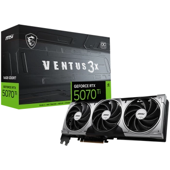 MSI Ventus GeForce RTX 5070 Ti 16GB GDDR7 PCI Express 5.0 Graphics Card RTX 5070 TI 16G VENTUS 3X OC