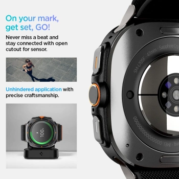 Narukvica Spigen Fit Lite Strap za Samsung Galaxy Watch Ultra 47mm crna