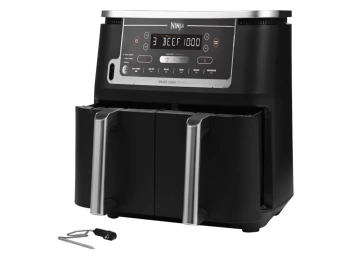 Ninja dvozonska fritezaKap. 9.5L, snaga 247W, 6 funkcija, digitalni termometar i kont. table