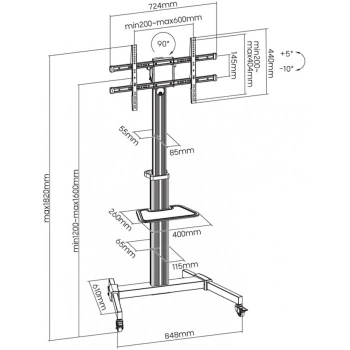 Nosač REFLECTA TV stand Elegant 86P-Shelf