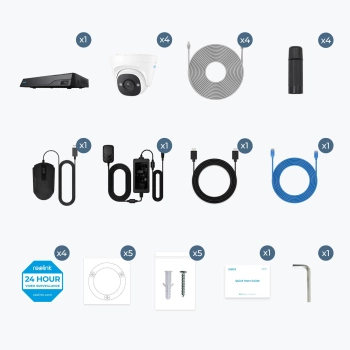 NVR snimač Reolink NVS8-5MD4 5MP, 8 kanalni NVR, 2TB HDD, 4x POE kamera