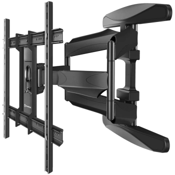 ONKRON Full Motion TV Wall Mount for 40 to 75-inch Flat Panel TVs Digital Panels 45,5 kg, Black