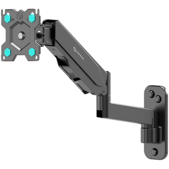 ONKRON TV Monitor Wall Mount Bracket for 13” – 34” Screens Full Motion with Gas Spring, Black