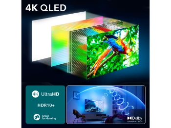 Philips 55''PUS9010 4K QledTitan OS; AMBILIGHT TV; 144Hz;P5 Picture Engine; Dolby Atmos i Vision
