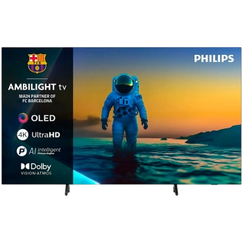 Philips 77OLED820/12 4K OLED GOOGLE TV, 3-side AMBILIGHT, 144 Hz, Procesor P5 AI Perfect, 194 cm (77"), Dolby Vision and Dolby Atmos