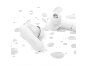 Philips TAT2100WT BT slušalicedo 36h baterija; BT 6.0; IPX4; 4 mikrofona; pogonske jedinice od 10 mm