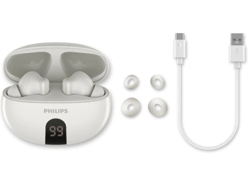 Philips TAT2520WT/00 bežičneBlokiranje buke; 2 AI mikrofonDo 20 sati reprodukcije; zastita IPX4