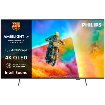 Philips TV QLED 55PQS8501/12, AMBILIGHT 4K QLED TV, 139 cm (55''), Titan OS, AmbiScape, Airplay, P5 Image processor, Dolby Atmos