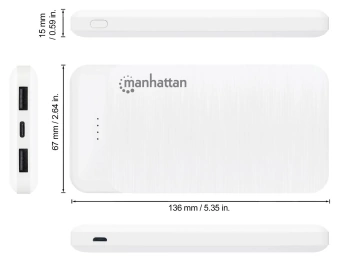 POWERBANK MANHATTAN 10000 mAh 2.1A, 5V