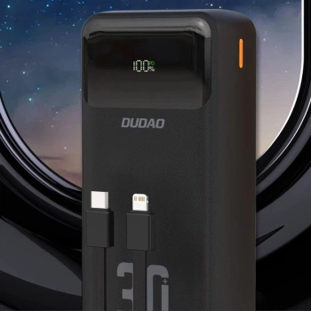 Prenosna baterija Dudao K15MAX 30000mAh PD 22.5W Built-in Cables