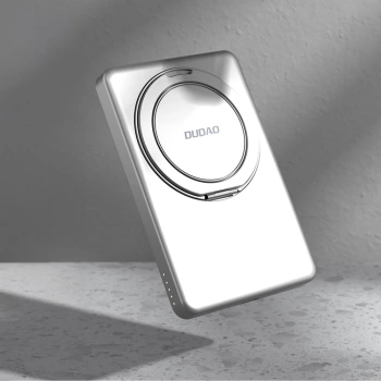 Prenosna baterija Dudao K28S 5000mAh MagSafe wireless powerbank 20W silver