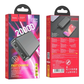 Prenosna baterija HOCO powerbank J100A 20000mAh 2.A crni