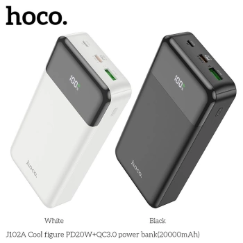 Prenosna baterija HOCO Powrbank J102A 20000mAh 3A 20W crni