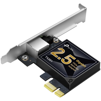 TP-Link TX201 2.5 Gigabit PCI Express Network Adapter, PCIe 2.1 ×1, Support 2.5/1 Gbps and 100 Mbps Network Standards, Low-Profile and Full-Height Brackets, Fully compatible with Windows 11/10/, Windows Servers 2022/2019/2016/2012 R2/2012/2008 R2