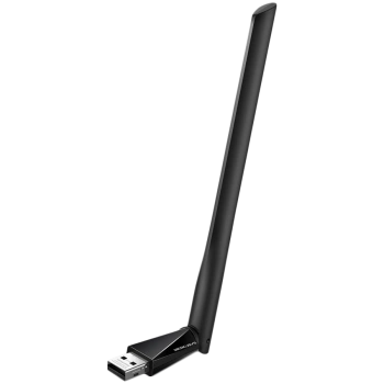 Mercusys MA30H AC1300 High Gain Wi-Fi USB Adapter, 400 Mbps at 2.4 GHz + 867 Mbps at 5 GHz, 1× High Gain External Antenna, USB 2.0, MU-MIMO, WPA3, Plug and Play, Adjustable Multi-Directional Antenna