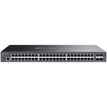 TP-Link SG3452 Omada 48-Port Gigabit L2+ Managed Switch with 4 SFP Slots, 48× Gigabit RJ45 ports and 4× Gigabit SFP slots, Static Routing, VLAN, ACL, QoS, IGMP Snooping, ERPS, Zero-TouchProvisioning, Omada APP