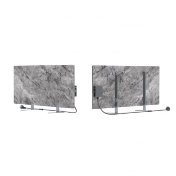 AENO Premium Eco Smart Heater, 700W, Tempered glass, Infrared+convection heating type, LED display, Plug type: Europe (E/F type), Antique Marble, Made in Poland, Limited edition