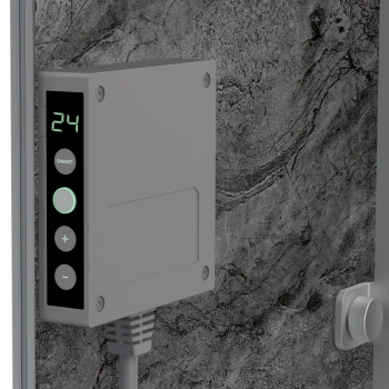 AENO Premium Eco Smart Heater, 700W, Tempered glass, Infrared+convection heating type, LED display, Plug type: Europe (E/F type), Antique Marble, Made in Poland, Limited edition