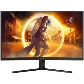 AOC Monitor Gaming CQ32G4VE Curved  31.5” FAST VA, 16:9, 2560x1440, 180Hz, 0.5ms, 300 cd/m2, 3500:1, Audio, HDMI, DP, 3-sided frameless, Adaptive Sync, Tilt, Black-Red, VESA 3y