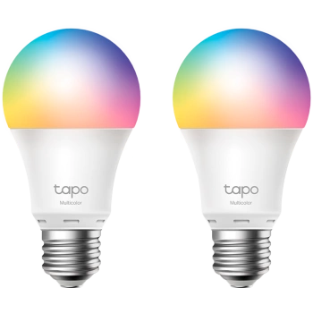 TP-Link Tapo L530E Smart Wi-Fi Light Bulb, Multicolor, 2.4 GHz, IEEE 802.11b/g/n, E27 Base, 220–240 V, 50/60 Hz, 2,500 K – 6,500 K, Multicolor, No Hub Required, Voice Control (works with Amazon Alexa and Google Assistant), Remote Control, 2 PACK