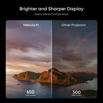 Projektor Soundcore Nebula P1 Anker, 1080p Full HD, 650 ANSI Lumens