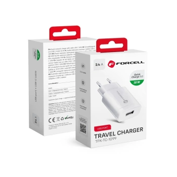 Punjač FORCELL F-ENERGY 18W USB-A bijeli