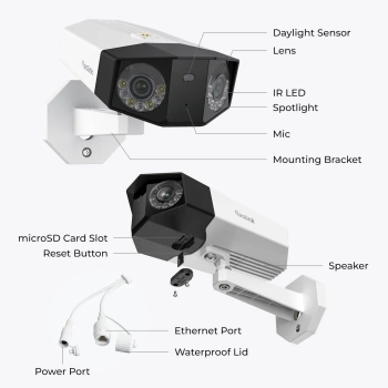 Reolink IP Kamera Duo serija P750 4K, 16MP, 180° panorama, POE