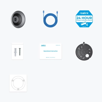Reolink Ip Kamera Fisheye P520 6MP, 360° Fisheye pogled, POE