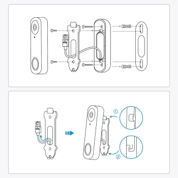 Reolink Smart Doorbell kamera D340P, 2K+, PoE